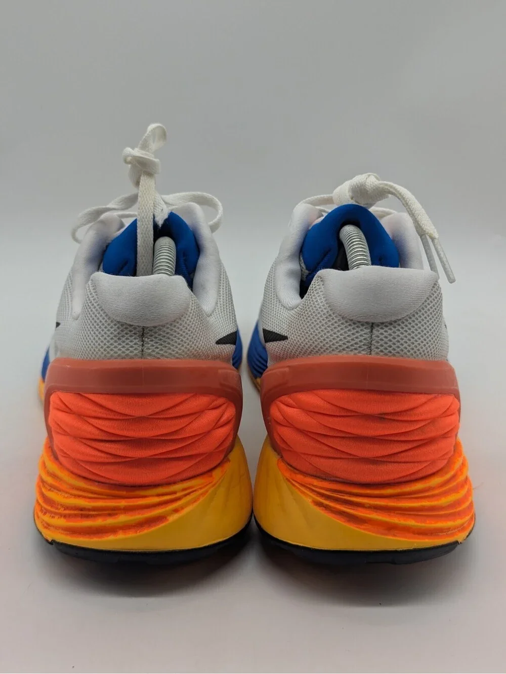 Nike LunarGlide 6 White Blue Orange Mens Size 10.5 Running Shoes 2014 654433-101